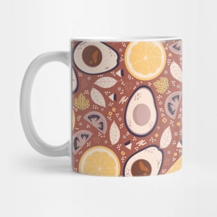 Avocado And Lemon Seamless Pattern Mug